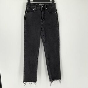Madewell Curvy Perfect Vintage Straight Jeans Lunar Wash Black NFI55 Women‎ 25